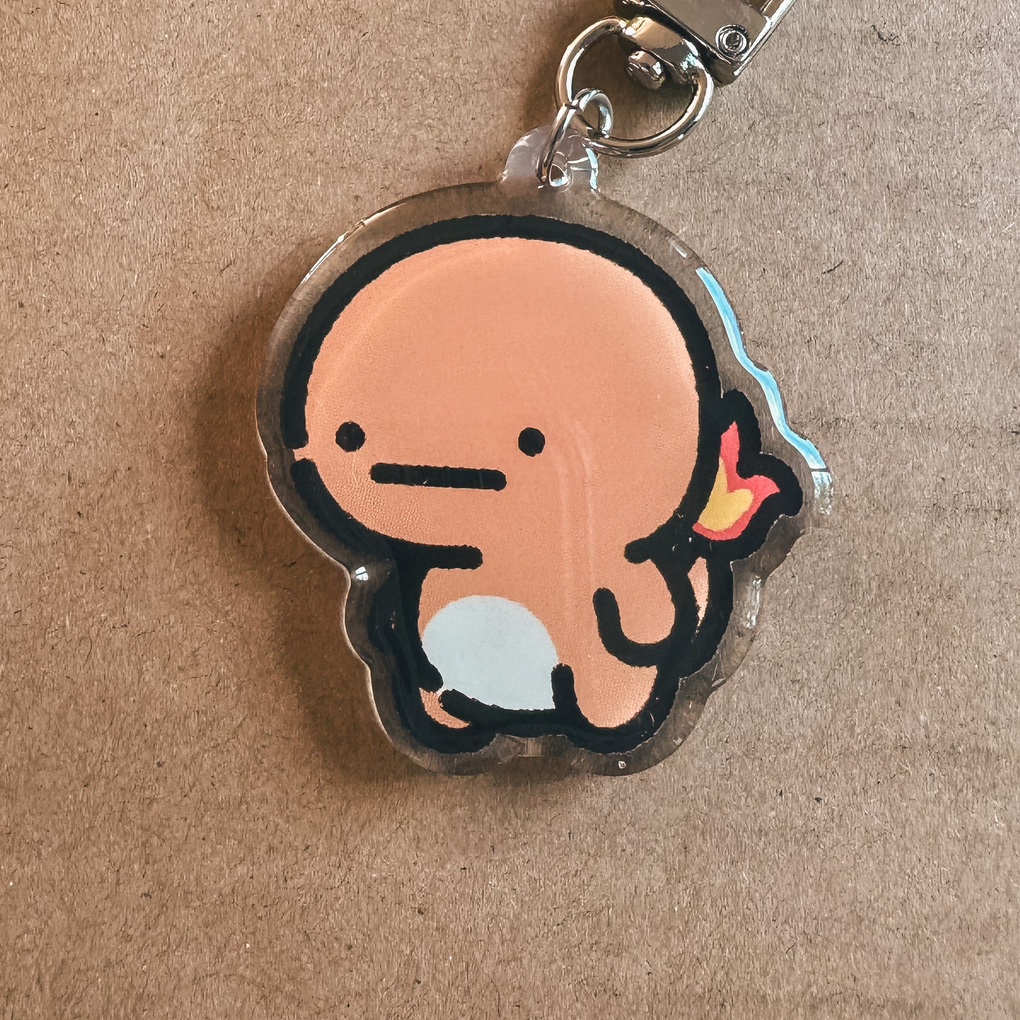 Fire Salamander Acrylic Epoxy Keychain