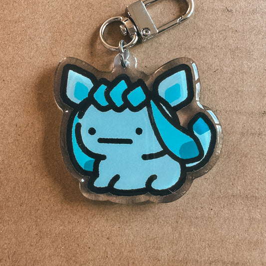 Ice Cat Acrylic Epoxy Keychain