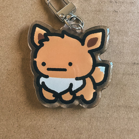 Brown Cat Acrylic Epoxy Keychain