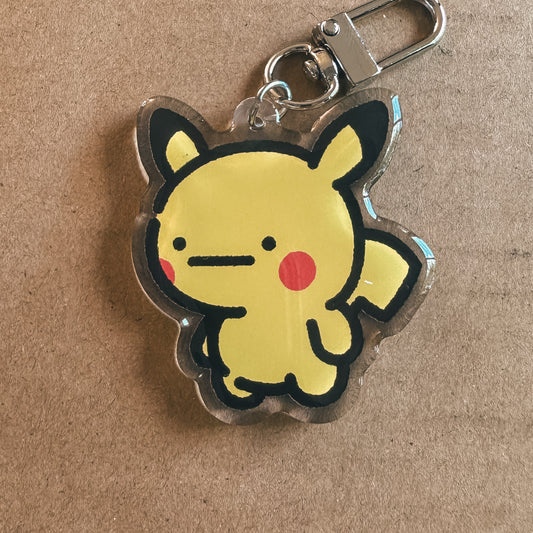 Yellow Rat Acrylic Epoxy Keychain