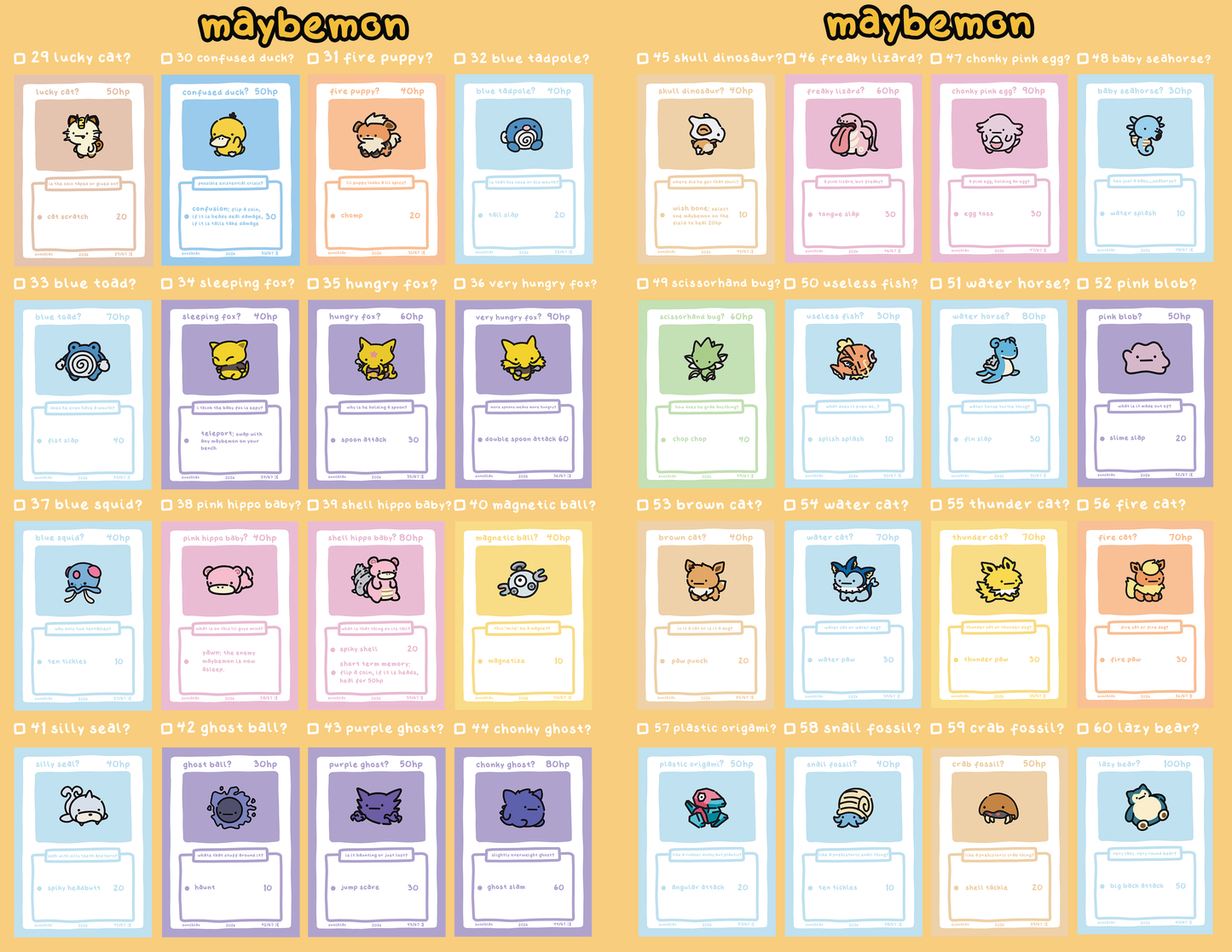 “maybemon” Booster Pack