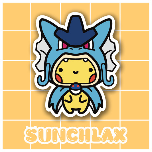 Yellow Rat Wearing Sea Monster Poncho Sticker