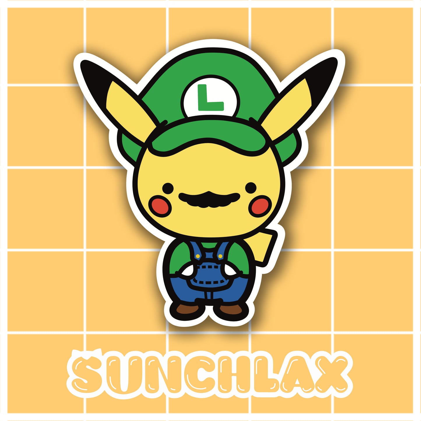 Yellow Rat Wearing Green Plumber Outfit Sticker