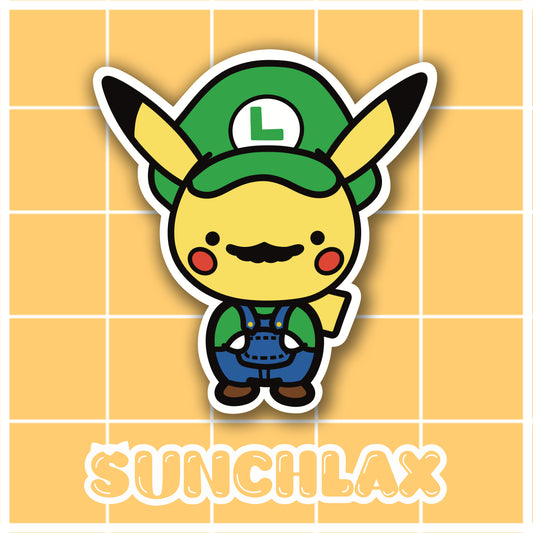 Yellow Rat Wearing Green Plumber Outfit Sticker