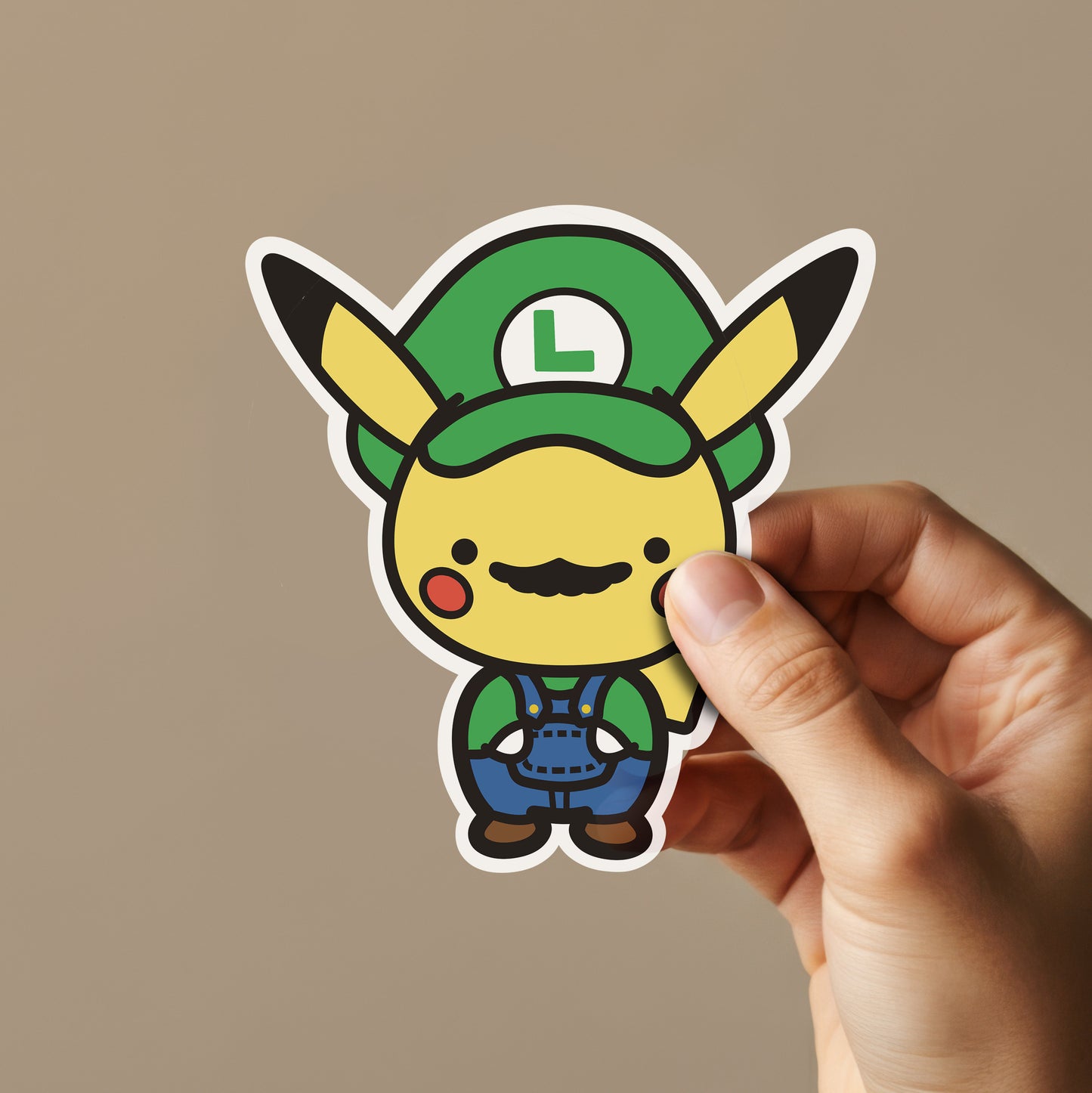 Yellow Rat Wearing Green Plumber Outfit Sticker