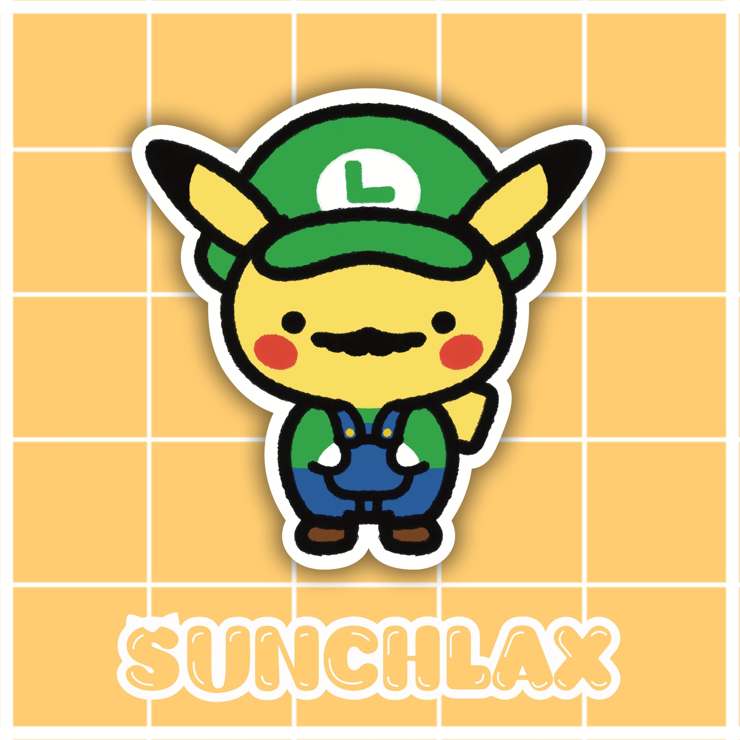 Yellow Rat Wearing Green Plumber Outfit Sticker