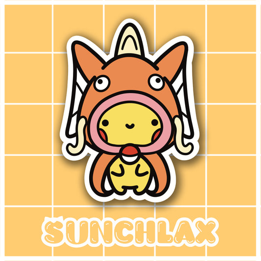 Yellow Rat Wearing Fish Poncho Sticker