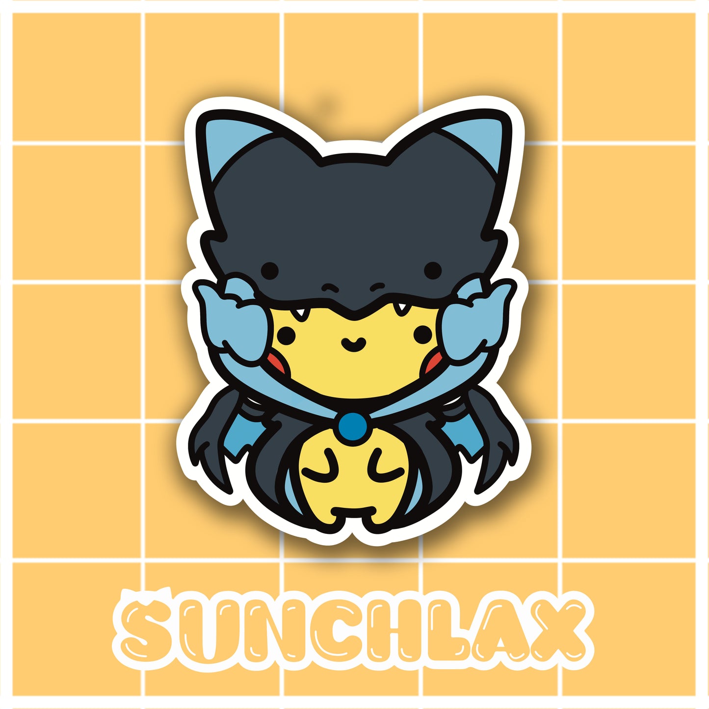Yellow Rat Wearing Blue Dragon Poncho Sticker