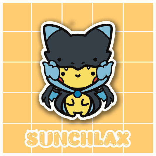 Yellow Rat Wearing Blue Dragon Poncho Sticker