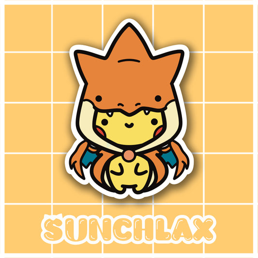Yellow Rat Wearing Orange Dragon Poncho Sticker