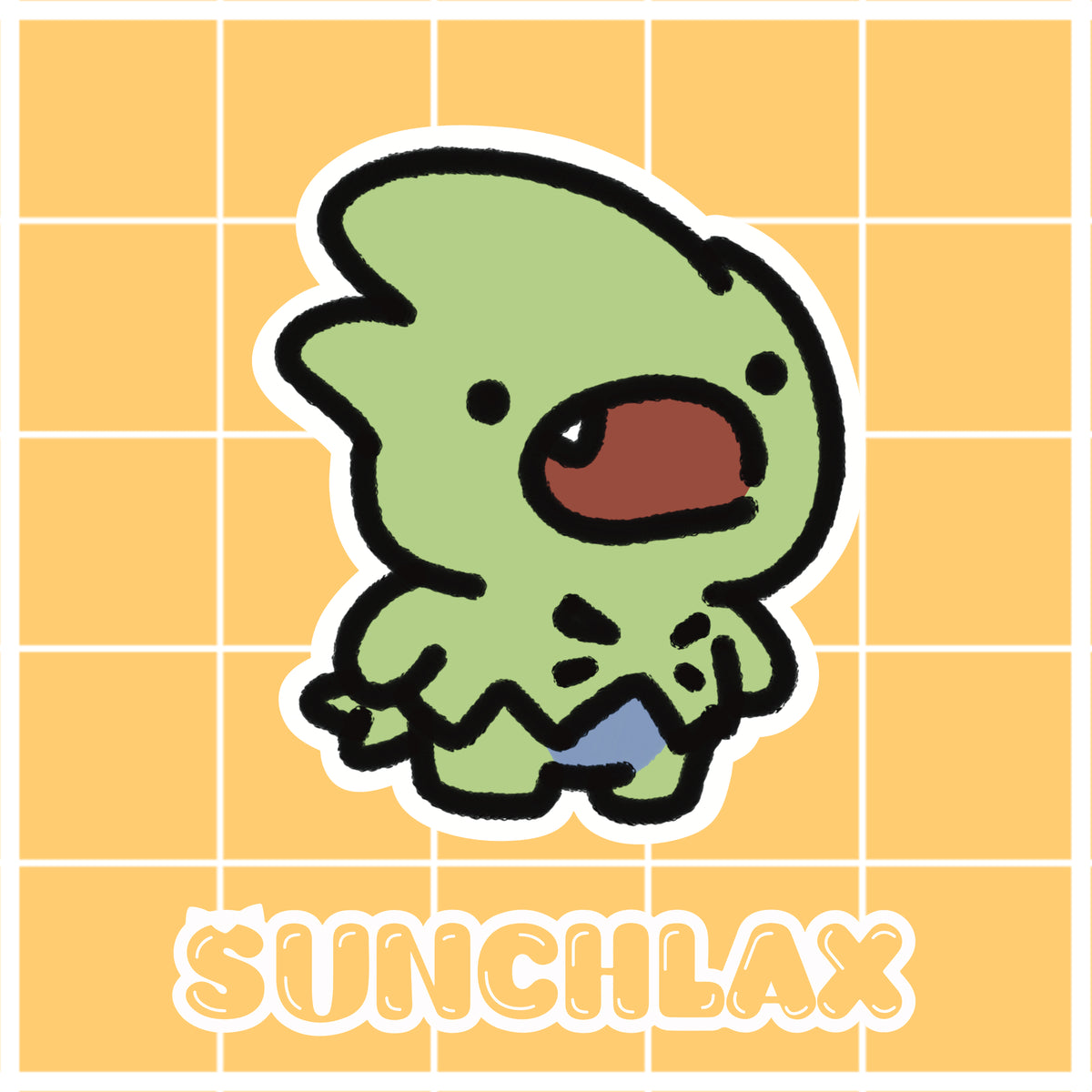 Green Dinosaur Sticker