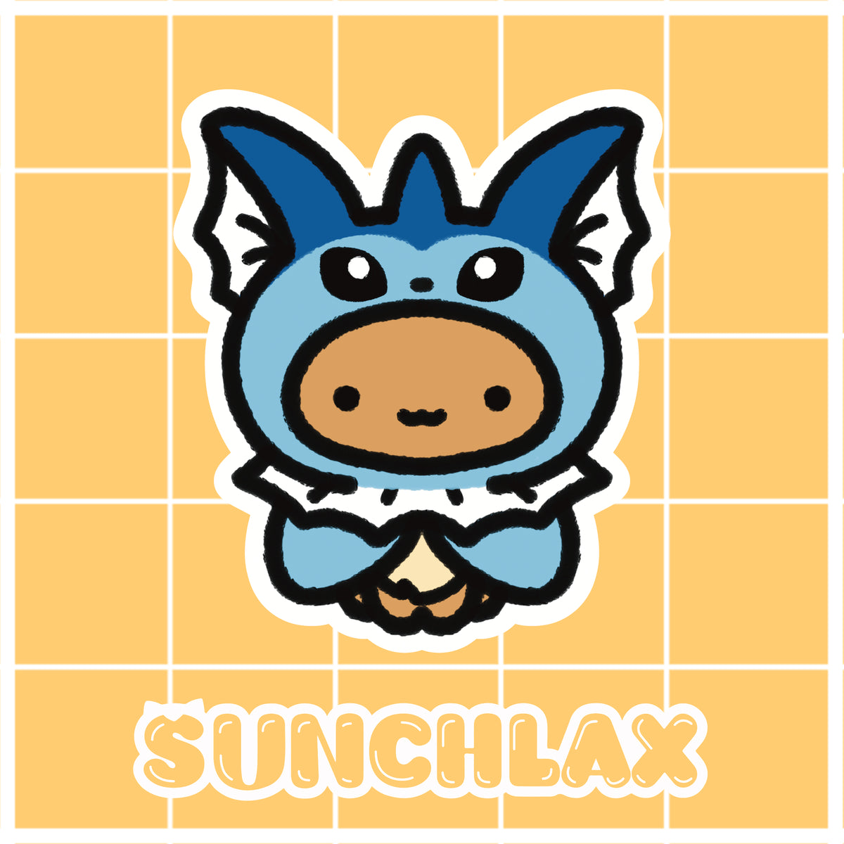 Brown Cat Wearing Water Poncho Sticker