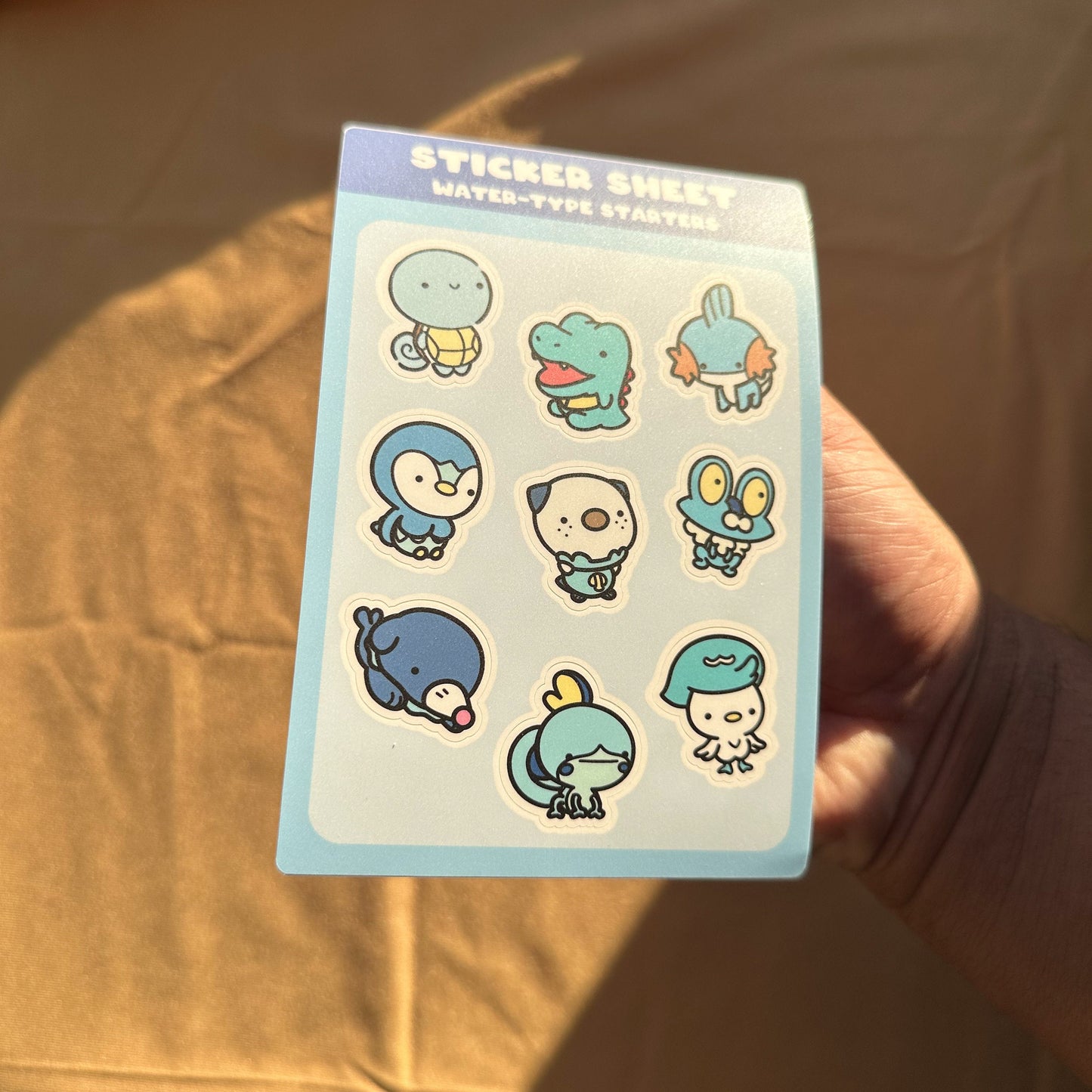 Water Starters Sticker Sheet