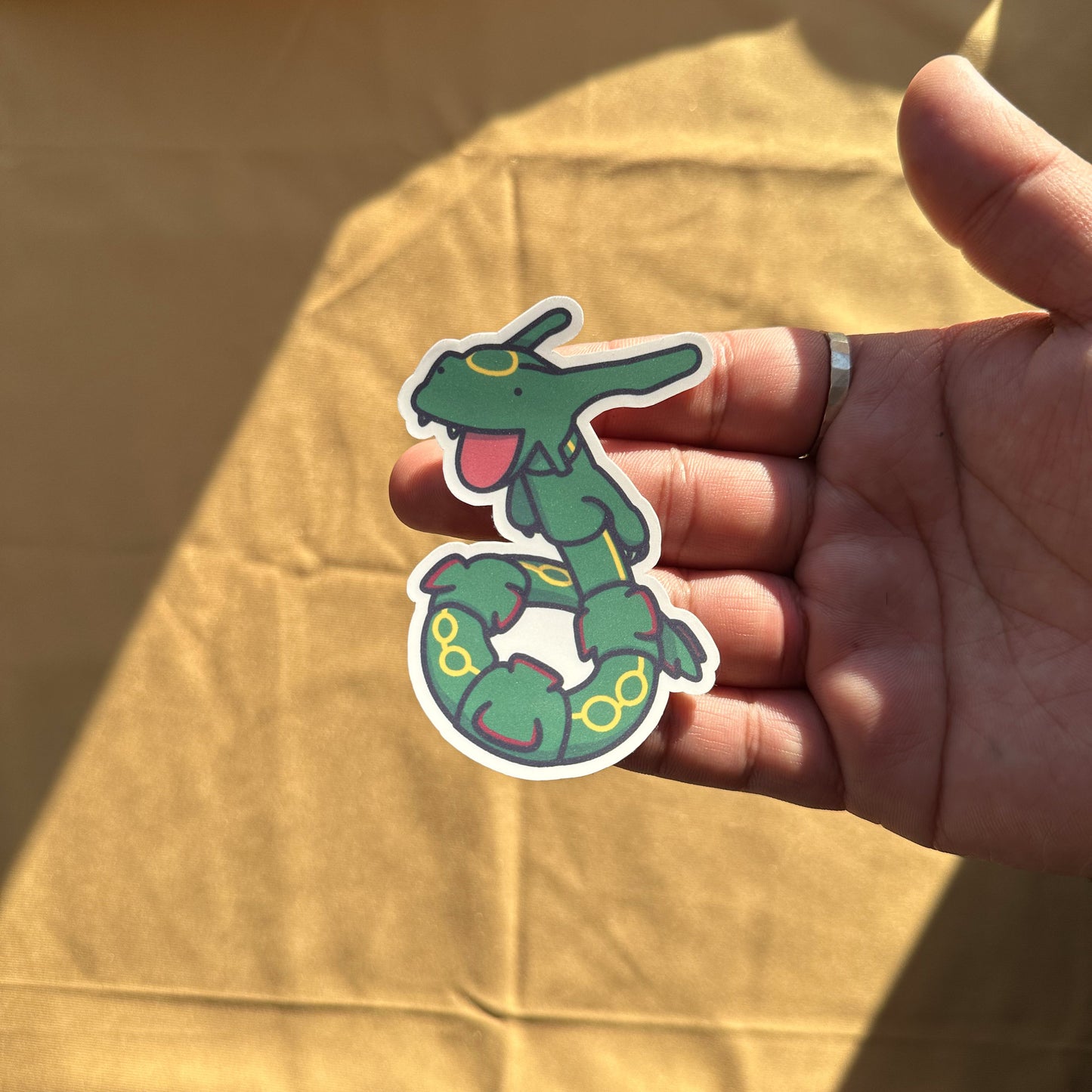 Green Long Dragon Sticker