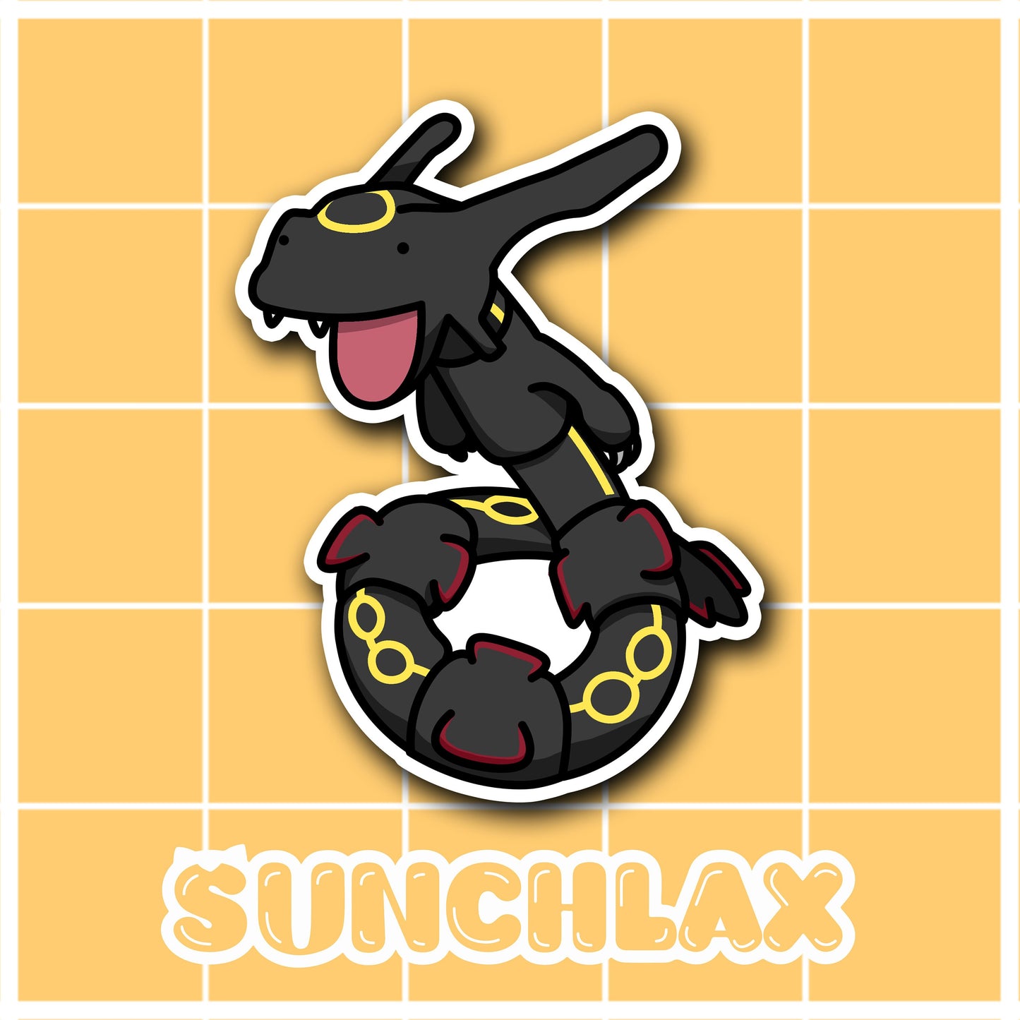 Shiny Long Dragon Sticker