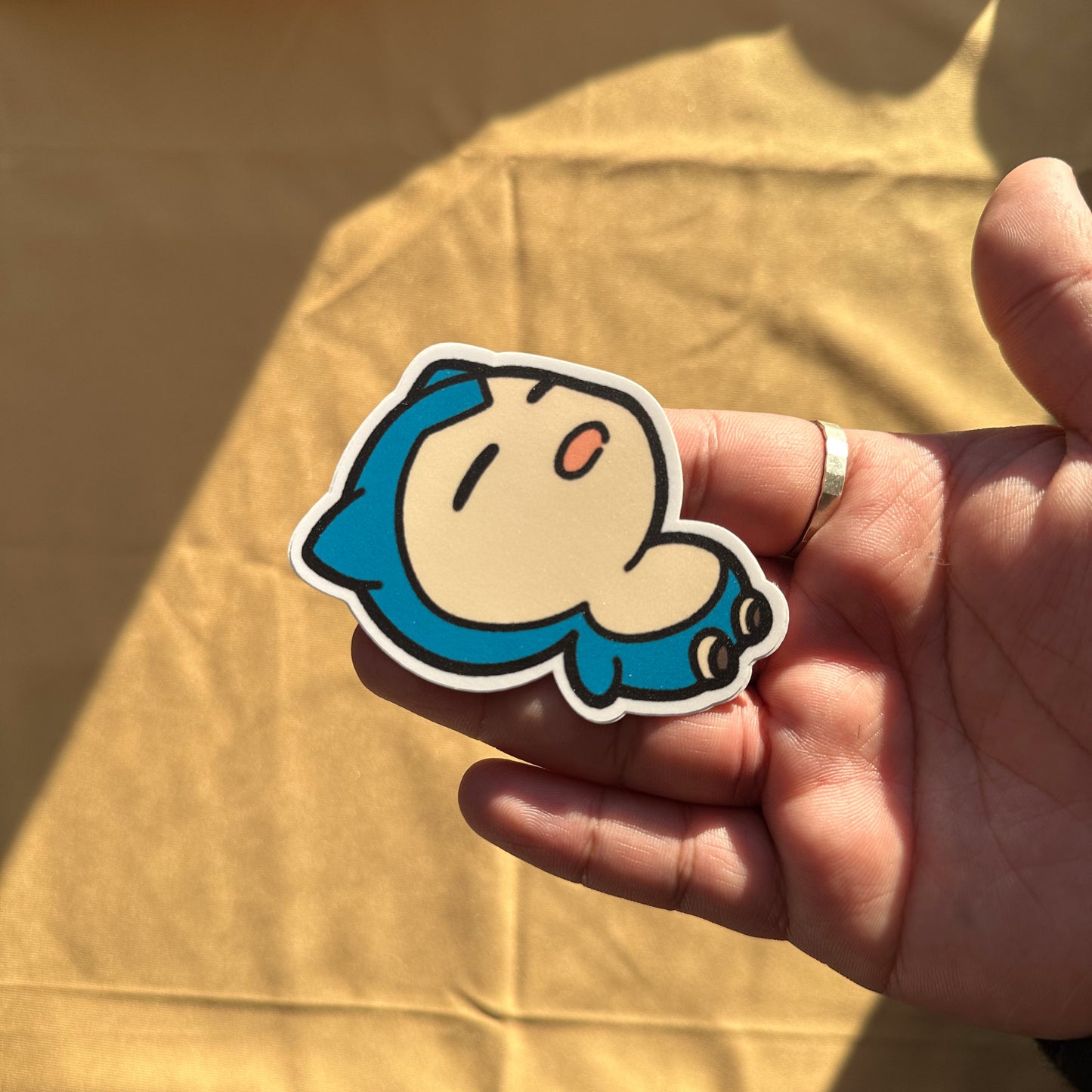 Sleepy Round Boy Sticker