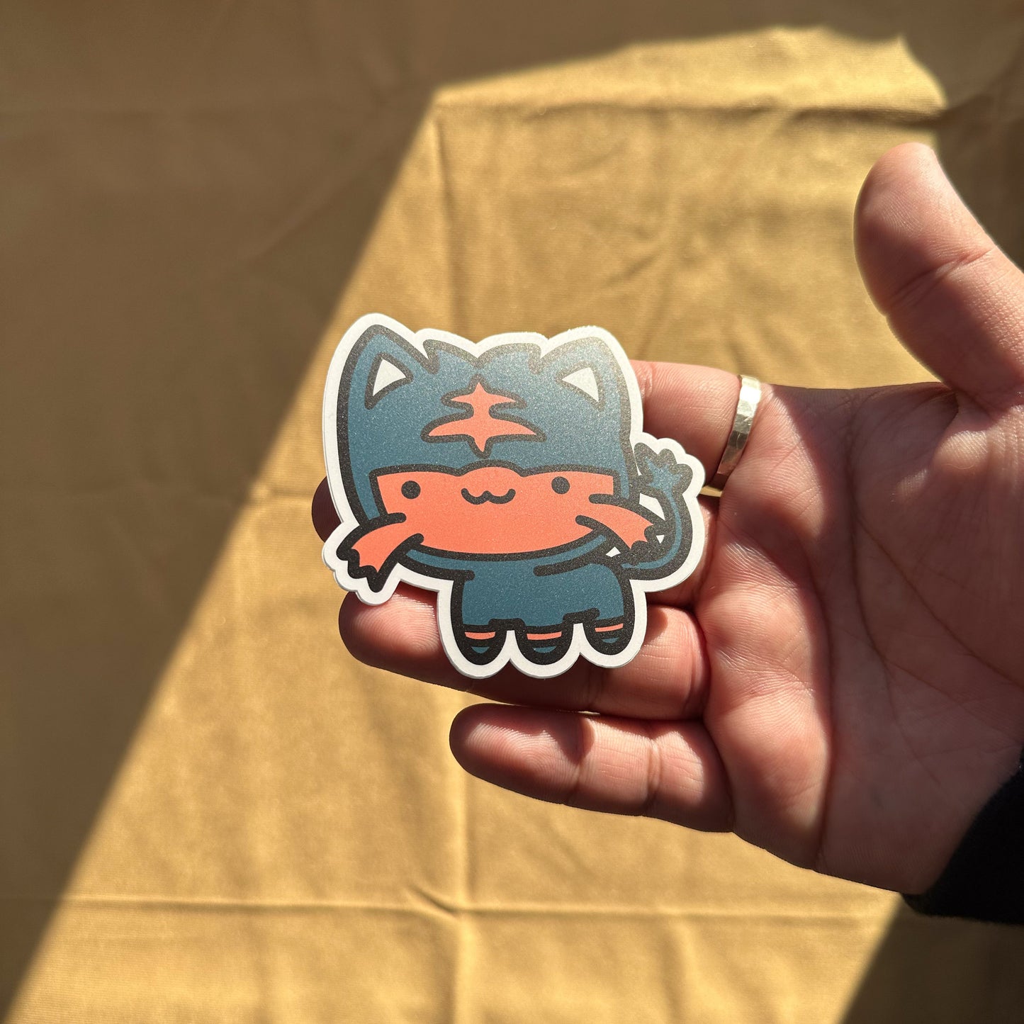 Fire Cat Sticker