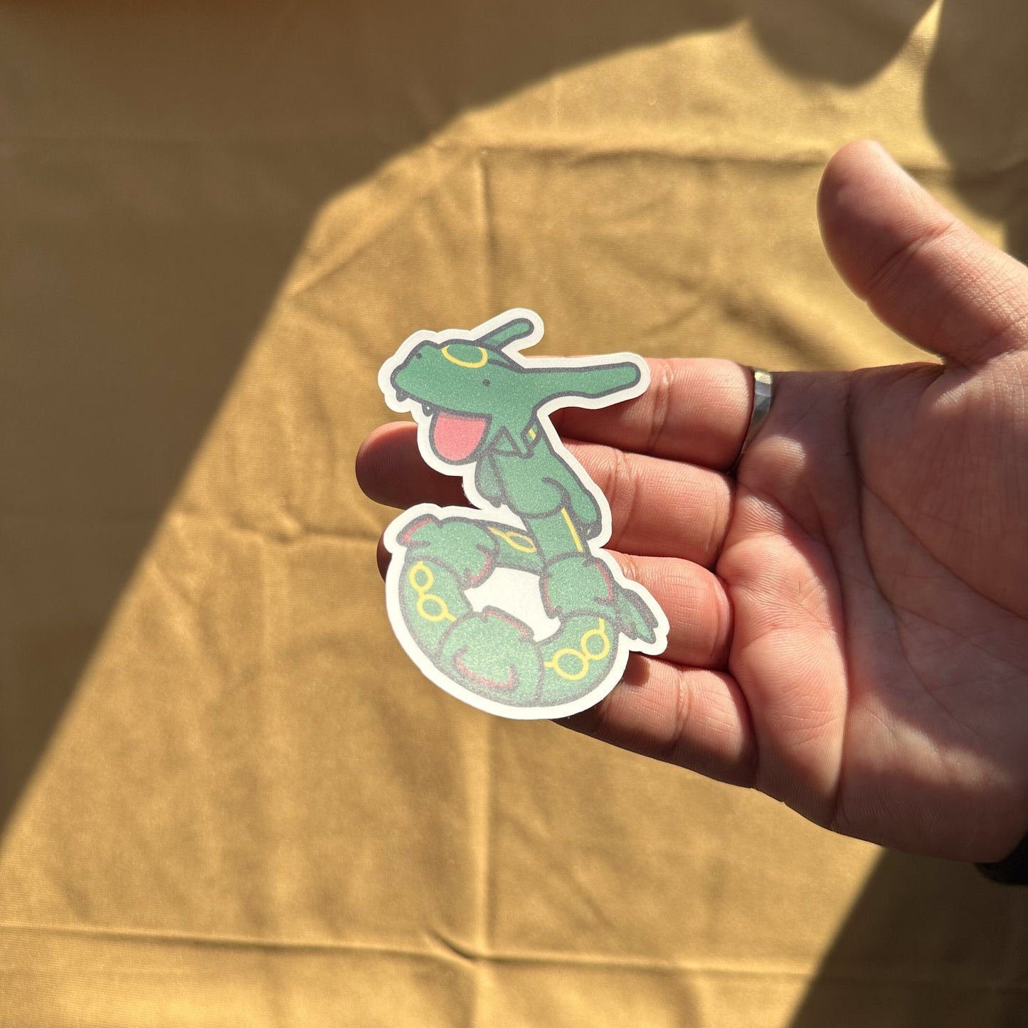 Green Long Dragon Sticker