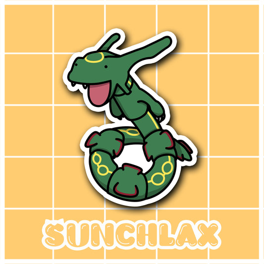 Green Long Dragon Sticker