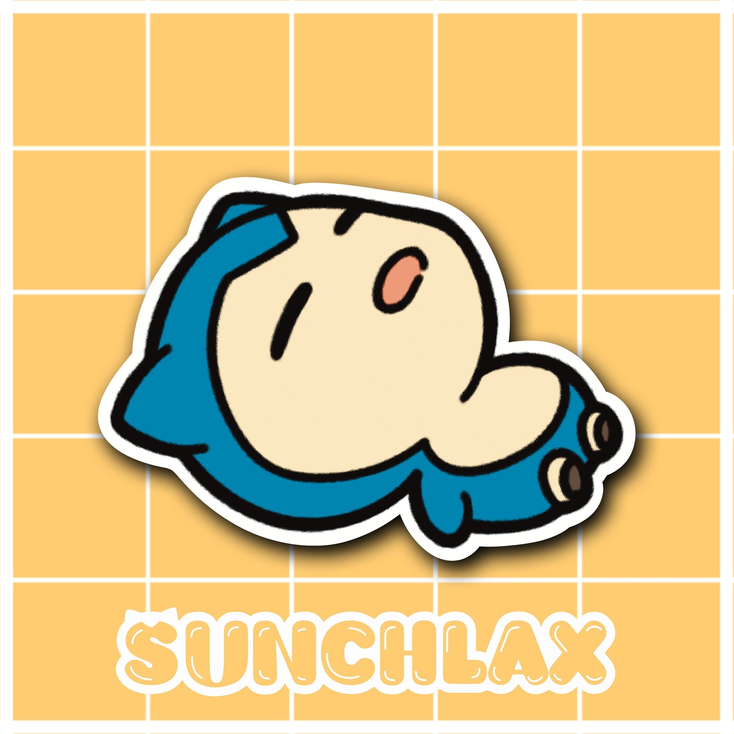 Sleepy Round Boy Sticker