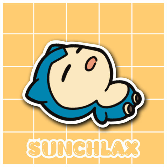 Sleepy Round Boy Sticker