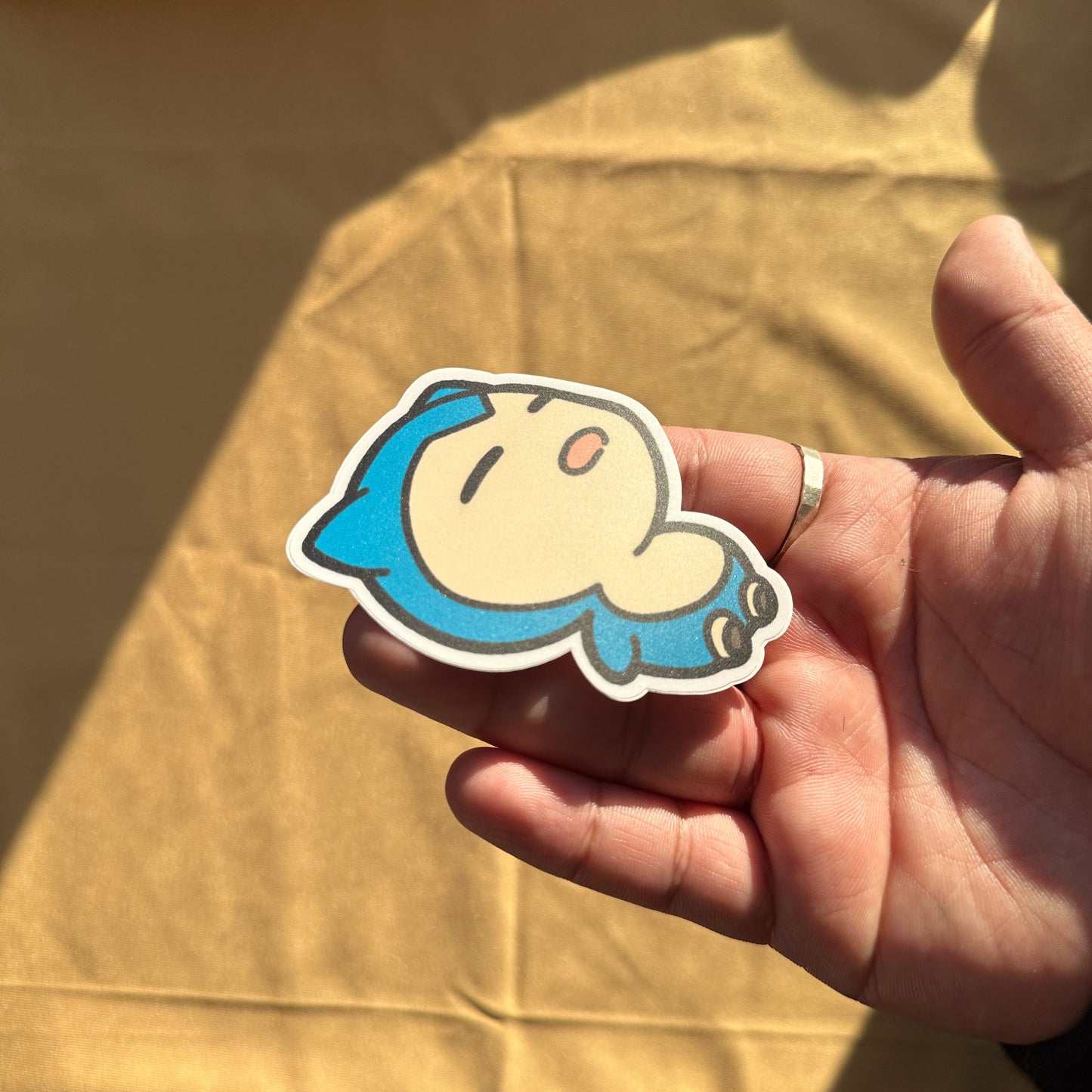 Sleepy Round Boy Sticker