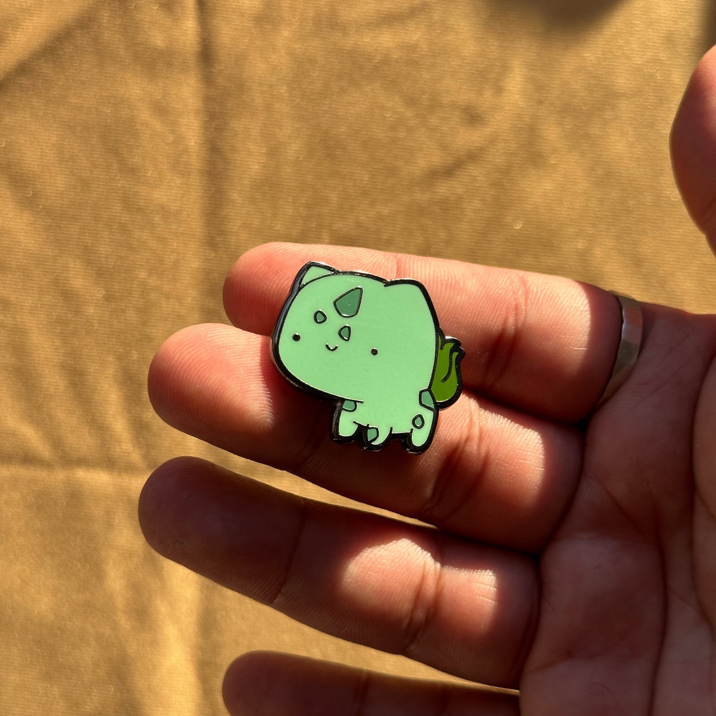 Grass Dinosaur Hard Enamel Pin