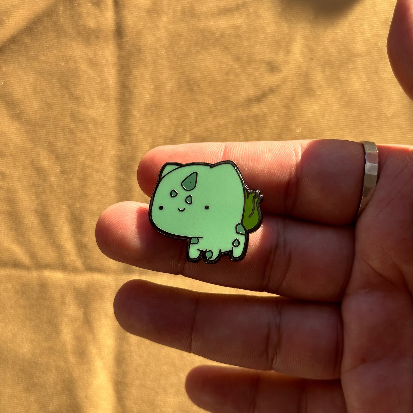 Grass Dinosaur Hard Enamel Pin