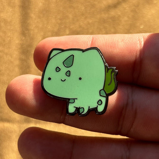 Grass Dinosaur Hard Enamel Pin