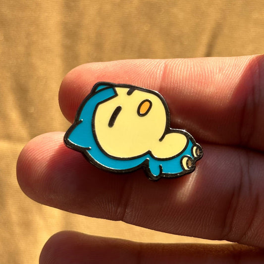 Sleepy Round Boy Hard Enamel Pin